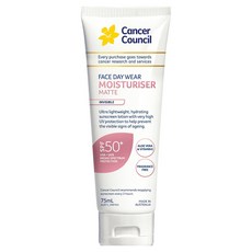 Cancercouncil 臉部日間保濕霧面隱形防曬霜, 1個, 75g