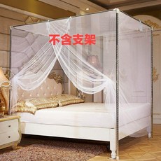 無品牌 農村老式臥室四方加厚加密單門防塵蚊帳18M牀15m蚊帳家用臥室, 特加密白色網紗頂掩門,寬1.8米長2米高1.7