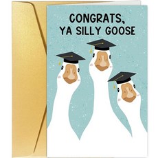 [ 956364 ] 재미있는 실리 구스 졸업 카드 박사·석사·대학·고등학교 졸업생을 위한 친구·형제·자매를 축하 선물, 바보 같은 축하
