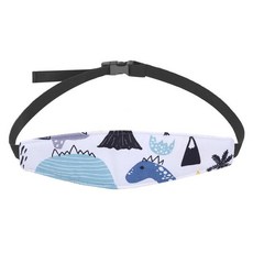 純棉透氣車用防偏頭鬆緊帶 睡覺神器 寶寶頭部固定帶 嬰幼兒睡覺固定帶 頭部保護帶 瞌睡神器 車用固定帶 安全座椅輔助帶, 安全座椅頭部固定帶【白恐龍】, 1個