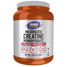 NOW Foods 微粉化一水肌酸粉末, 1個, 1kg