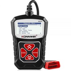 KONNWEIKONNEWI KW310 OBD2 스캐너 풀 OBDII 기능 10 모드 자동차 엔진 고장 코드 판독기 스캔 도구 1996 이상 차량용레드, 1개