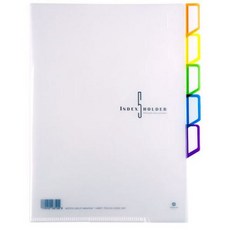 미령문구 5칸홀더 5섹션 L자파일 5개입 1세트 무료발송, 투명