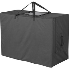 커들리 네스트 접이식 매트리스 보관 가방 - 3단 게스트 침대용 헤비 듀티 휴대용 케이스4인치 퀸 블랙, Fits 6" Twin & XL, Grey