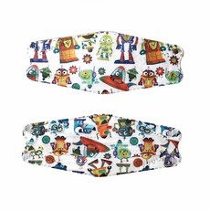 穎舖 台灣現貨免運 兒童口罩 兒童立體口罩 KF94 韓版 幼童口罩 kn94魚口 兒童3D立體口罩 四層熔噴布動物汽車, F94機器人0-3歲(10片裝), 1個