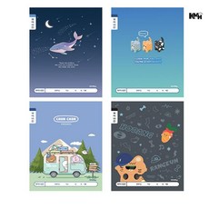 국어노트 10칸 10권 초등학생노트 초등공책 10칸공책, 여 랜덤