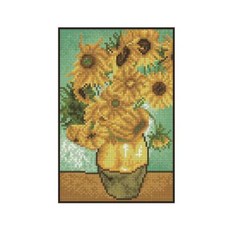 액자일체형 보석십자수 데코비즈 명화시리즈, 해바라기, 1개