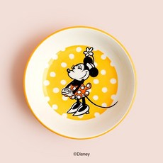 韓國大創 Daiso 迪士尼 陶瓷 醬料碟 醬油碟 醬醋碟 醬料蘸料 卡通 碟子 小盤子 調味碟 米奇 米妮 代購 正版, 1個, 米妮 黃色, 黃色