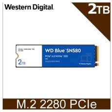 WD 威騰 BLUE 藍標 SN580 2TB Gen4 NVMe PCIe SSD 固態硬碟 (S200T3B0E)