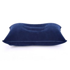 야외 휴대용 스웨이드 차박용 에어 베개 목베개 네이비 캠핑용 취침