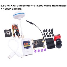 8G VTX FPV 1000 송신기 비디오 1000MW 장거리 800 25 2500MW RC 비행기 드론용 입력 전력 48CH 전압 1600, VTX800 Camera