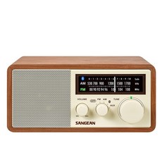 SANGEAN 藍芽二波段復古式收音機 WR-16，無線連接，經典外型，FM/AM雙頻，優質音效，操作簡單，居家良伴, 原木色, WR-16