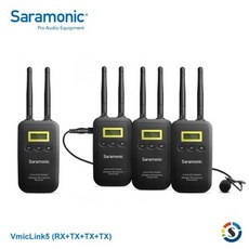 【控光後衛】Saramonic楓笛 VmicLink5 (RX TX TX TX) 一對三無線麥克風套組, 1個