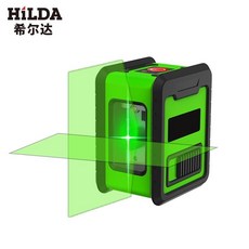 HILDA 迷你小型激光水平儀 綠光高精度投線儀, 1個, 綠殼綠光（標配無電池）