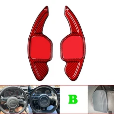 T-카본 탄소 섬유 스티어링 휠 시프트 패들 확장 아우디 A3 RS3 B9 R8 TT, 08 type B Red