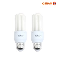 오스람 OSRAM E20EX-D 20W 주광색 형광등 전구, 2개