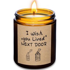 Rancco 향초 선물 세트-I Wish You Lived Next Door - 199.9g(7.7온스) 라벤더 병 양초 여성 친한 친구 자매 그녀/그를 위한 독특한 우, I Wish You Lived Next Door