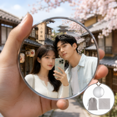 픽투픽 휴대용 여행 셀카 인스타 항공샷 볼록거울 그레이 1개