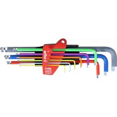 이하 컬러 볼렌치 세트 1.5-10mm 9pcs L렌치 육각렌치 SB369S 9F, 1개