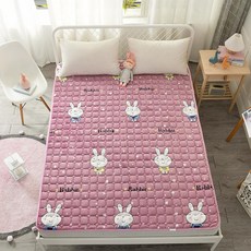 돌침대 토퍼 90x200 벨벳 매트리스 거실용 트렌디, 1cm, 미스 래빗