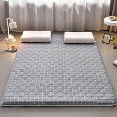 접이식 바닥토퍼 바닥에 이불 료칸 원룸 9 8cm 싱글 토퍼 방습워시코튼원단 쫀득, 80x190cm[두께 약 6cm], 방습 워싱 면 원단-깅엄 체크