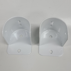 더이도 옷장봉 받침 압축봉 홀더 세트, 화이트