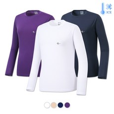 [냉감으로 쾌적하게/스판으로 편안하게] 여성 경량 냉감 스판 라운드 긴팔 티셔츠 MBTW543 (90~105)