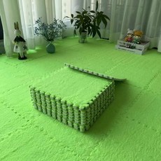 地毯臥室滿鋪房間爬爬墊毛絨陽臺飄窗墊子可裁剪榻榻米泡沫地墊家, 綠色