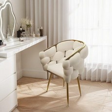 북유럽 화장대의자 상품 벨벳 심플 골드 철재 공주의자 원형 침실