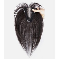 不然飾 頭頂假髮片 全真髮 手織 瀏海髮片 補髮量 遮白髮 頭頂蓬鬆 增加髮量 補髮塊(8*10) TAZ14, 1個, (8*10)-25cm法式瀏海,自然色, 自然色