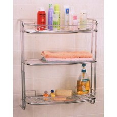 超大304不鏽鋼浴室架三層收納架 大容量不鏽鋼馬桶置物架 頂級萬用架, 1個, 不鏽鋼本色