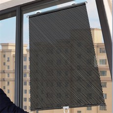 모조리마트 무타공 창문 햇빛가리개 사생활 보호 흡착식커튼