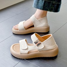 Modern Fashion 여성 발편한 스트랩 샌들 벨크로 슈즈 X162