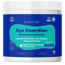 Branvine Eye Guardian 눈 건강 눈물 얼룩 보조제 강아지 고양이용 117g (Normal Weight), 1개