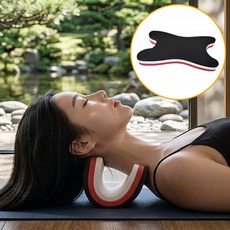 나나 목 마사지기 경추 스트레칭 안마기, 블랙화이트혼합, 1개