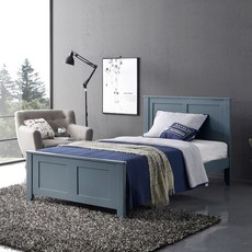 로제 원목 수퍼싱글 침대 SS 매트리스선택, 마린그레이색상+허리튼튼본넬스프링매트