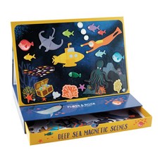 FLOSS & ROCK 英國磁鐵情境盒，兒童創意磁鐵玩具，激發想像力與創造力, 深海探險隊
