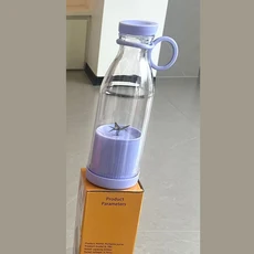 미니 빠른 주스 Juicer 신선한 과일 믹서 스무디 병 핸드 6 블레이드 USB 충전식 다기능 블렌더, 01 420ML, 01 Purple