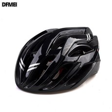DFMEI 隊長款騎行頭盔自行山地車頭盔一體成型安全帽子輕便透氣, 1個, 黑色:L