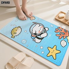 DFMEI 浴室防滑地墊家用衛生間廁所洗澡淋浴房專用腳墊浴缸防摔墊子, 1個, 潛水小白