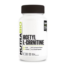 NUTRABIO 乙醯左旋肉鹼素食膠囊 500mg, 1個, 150顆