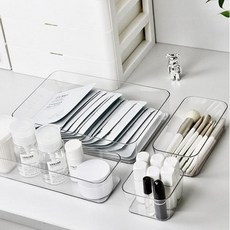 칸막이 투명 서랍정리함 아크릴 탕비실 수납함 트레이 M, 단일상품1, 단일상품0, 기본