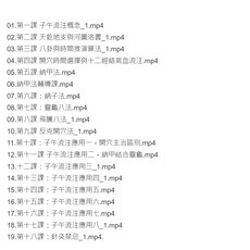 （隨身碟出貨）易&學【G mai 發送】子午流注中級班課程 1期 2期影片大合集