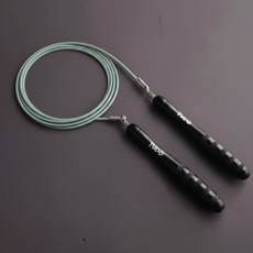 투도 와이어줄넘기 선수용 크로스핏 헬스 복싱 다이어트 어린이 성인, 핸들 + Mint Green, 1개