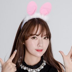 토끼깃털머리띠 기념일 축하 생일 파티, 1개, 상세페이지 참조