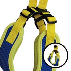 프리독 강아지 하네스 L 반려견 Durable 편안한하네스 애완용품 안전하네스 강아지하네스 조절가능 외출용 로얄블루