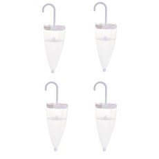 옷걸이형 습기제거제 우산형 물받이 옷장제습제 화장실습기제거제 제습제, G.화이트4개+제습제4포