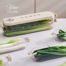 UFORU 三層保鮮收納盒 冰箱分層密封盒 蔥蒜香菜收納, 1個