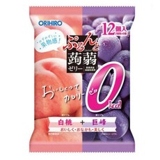 일본 오리히로 곤약젤리 백도+포도 12개입, 1개, 1cm