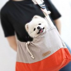 사렌콩 반려견이동가방 오렌지 애견산책가방 강아지외출가방 강아지슬링백